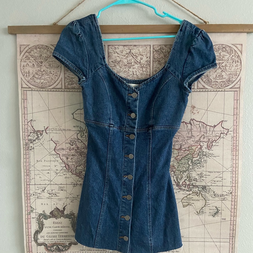 reformation denim dress